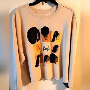 Barbie Beige Graphic Women's Sweatshirt